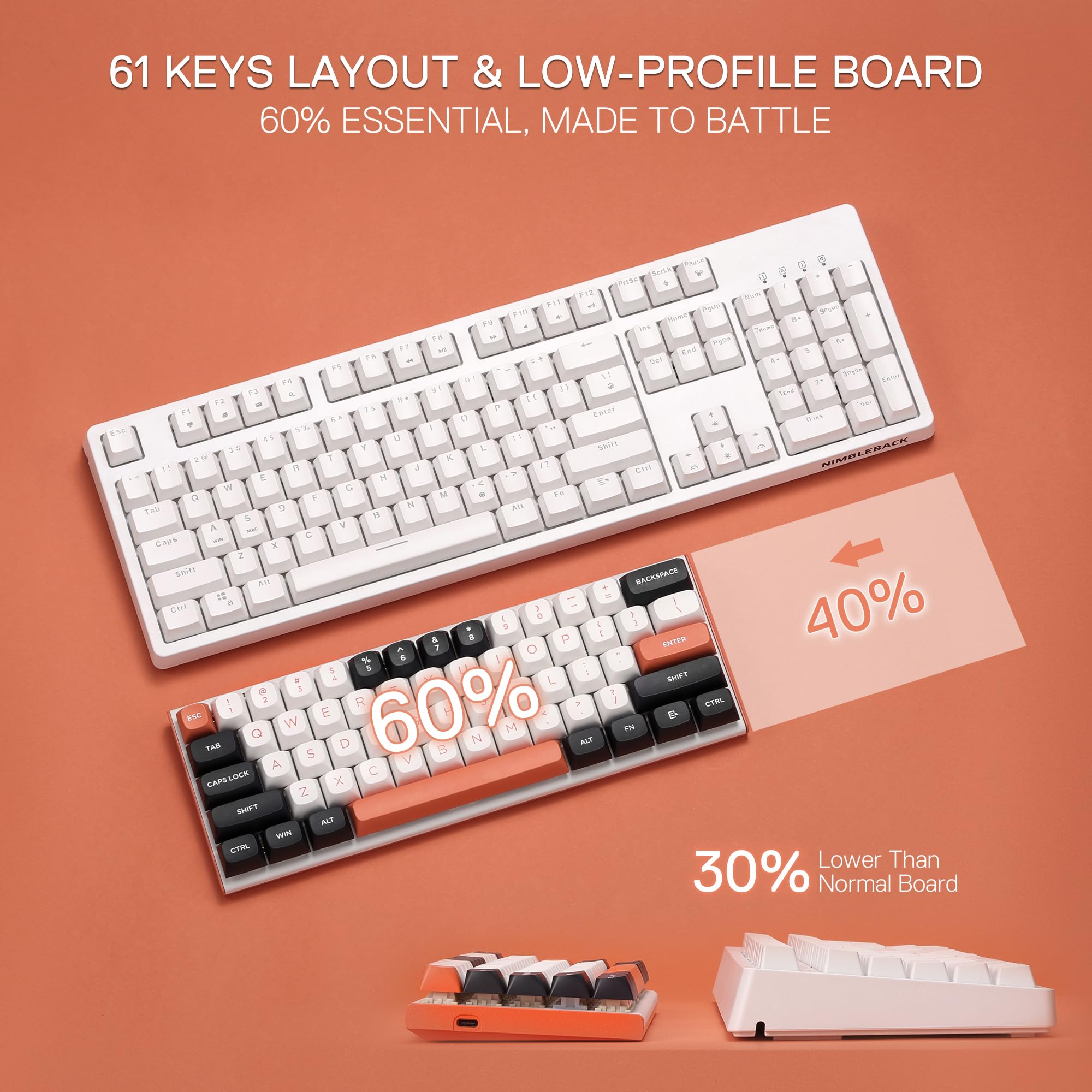 Redragon K683 60% Wired Mechanical Gaming Keyboard - Fast Actuation for Competitive Play