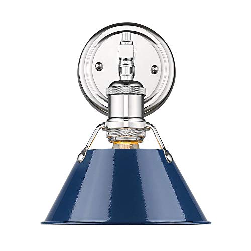 Chrome with Navy Blue Shade