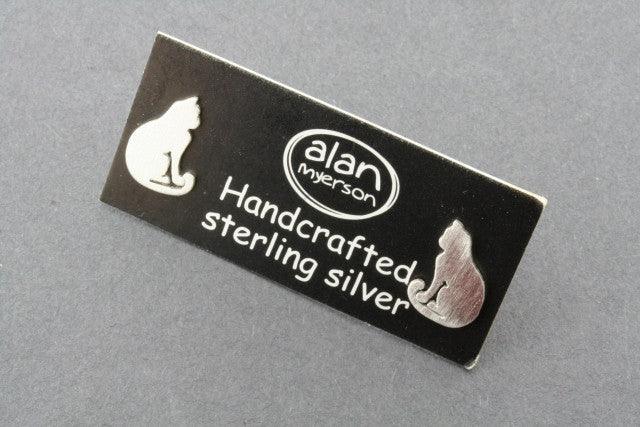 Sterling Silver Cat Stud Earrings for Women - Elegant & Hypoallergenic Jewelry for Everyday Wear & Special Occasions