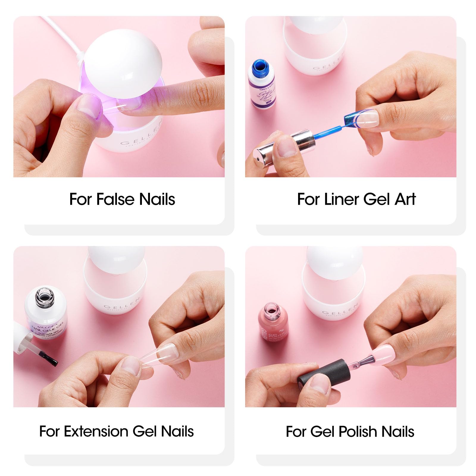 Gellen Mini UV LED Nail Lamp for Gel Polish - Fast Curing Portable Manicure Light for DIY Nail Art & Extensions - Perfect for Home Salon, Travel & Professional Use