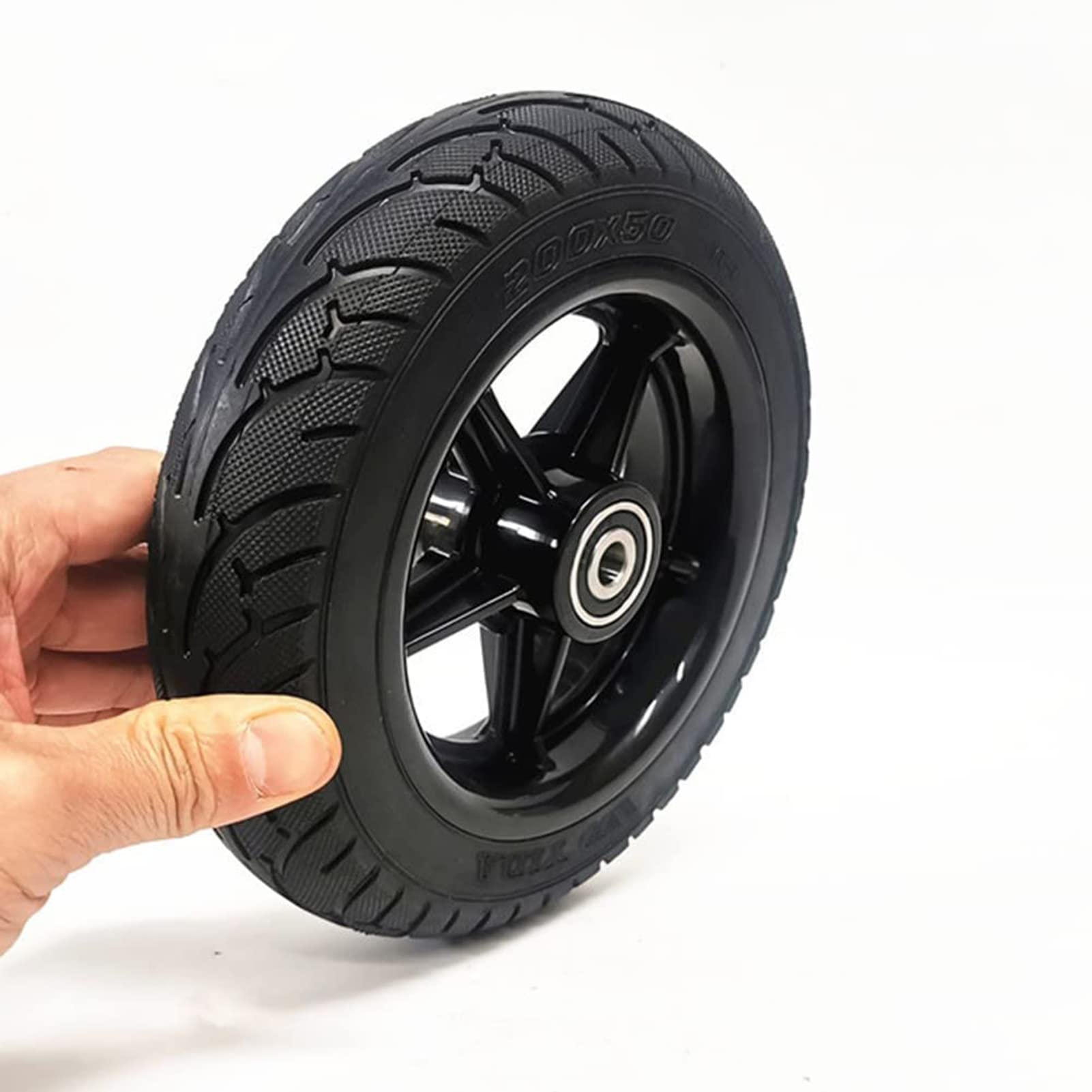 JYCCH 8 Inch Electric Scooter Solid Tires - 200x50 Non-Pneumatic Hub Wheels for Adult & Teen E-Scooters (Black) | Durable Replacement Tires for Commuting, Campus Travel & Urban Mobility