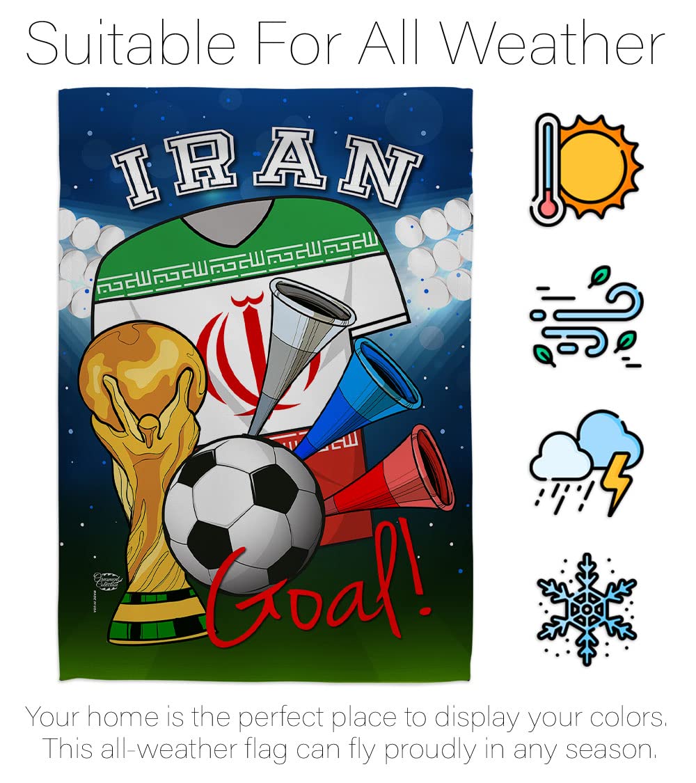 Iran Flag - World Cup Soccer Decor for Home, Garden & Sports Fans