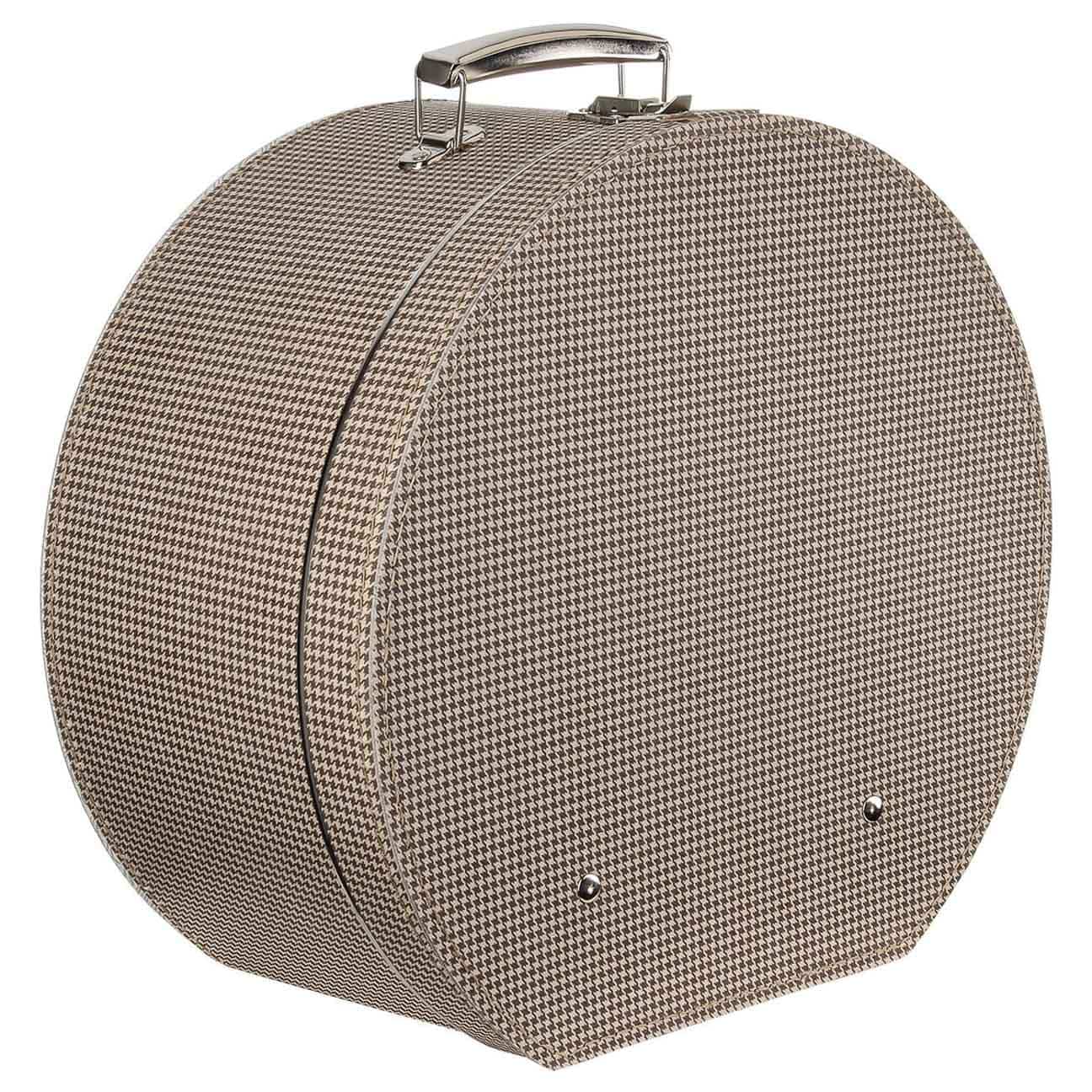 Lierys Houndstooth Hat Box - Stylish Storage for Women's Hats, Scarves & Accessories | Perfect for Travel, Home Decor & Fashion Organization