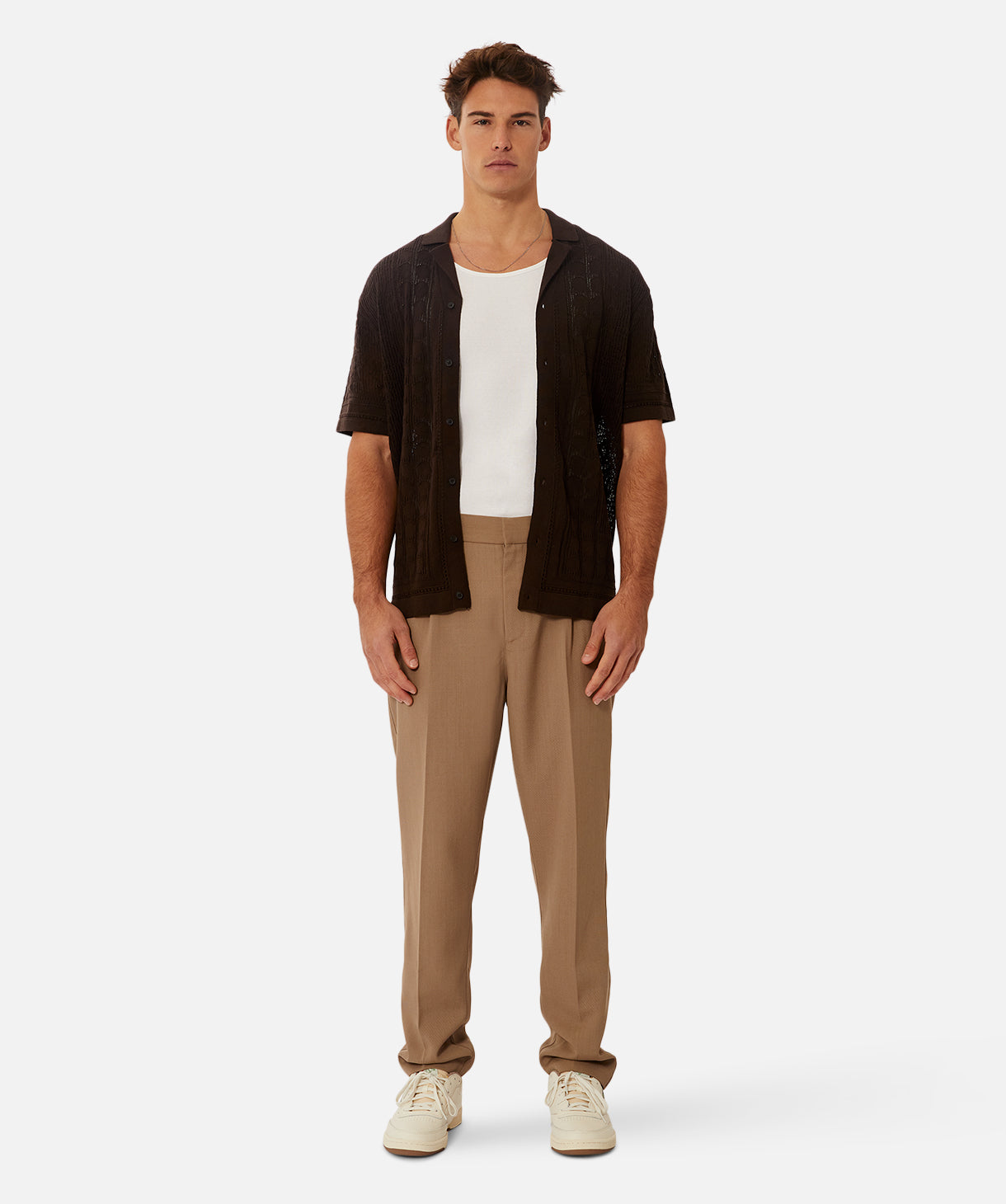 Venezia SS Shirt for Men - Premium Cotton Chocolate Brown Casual Shirt | Perfect for Office, Date Night & Summer Outfits