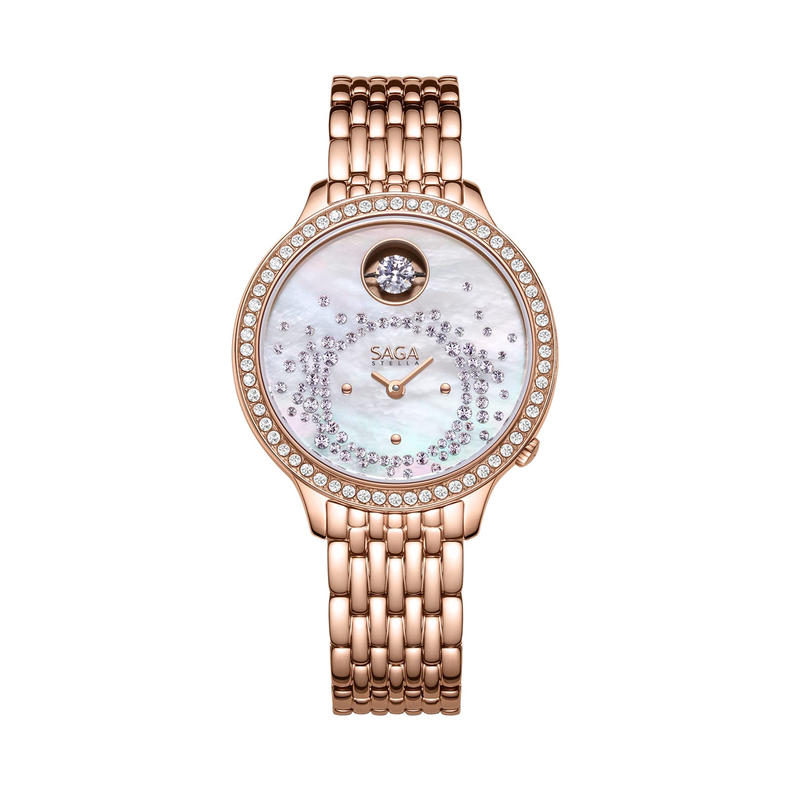 Luxury Crystal Women's Quartz Watch with Stainless Steel Band & Swiss Movement - Elegant Dress Watch for Women, Perfect Gift for Birthday, Anniversary & Formal Occasions