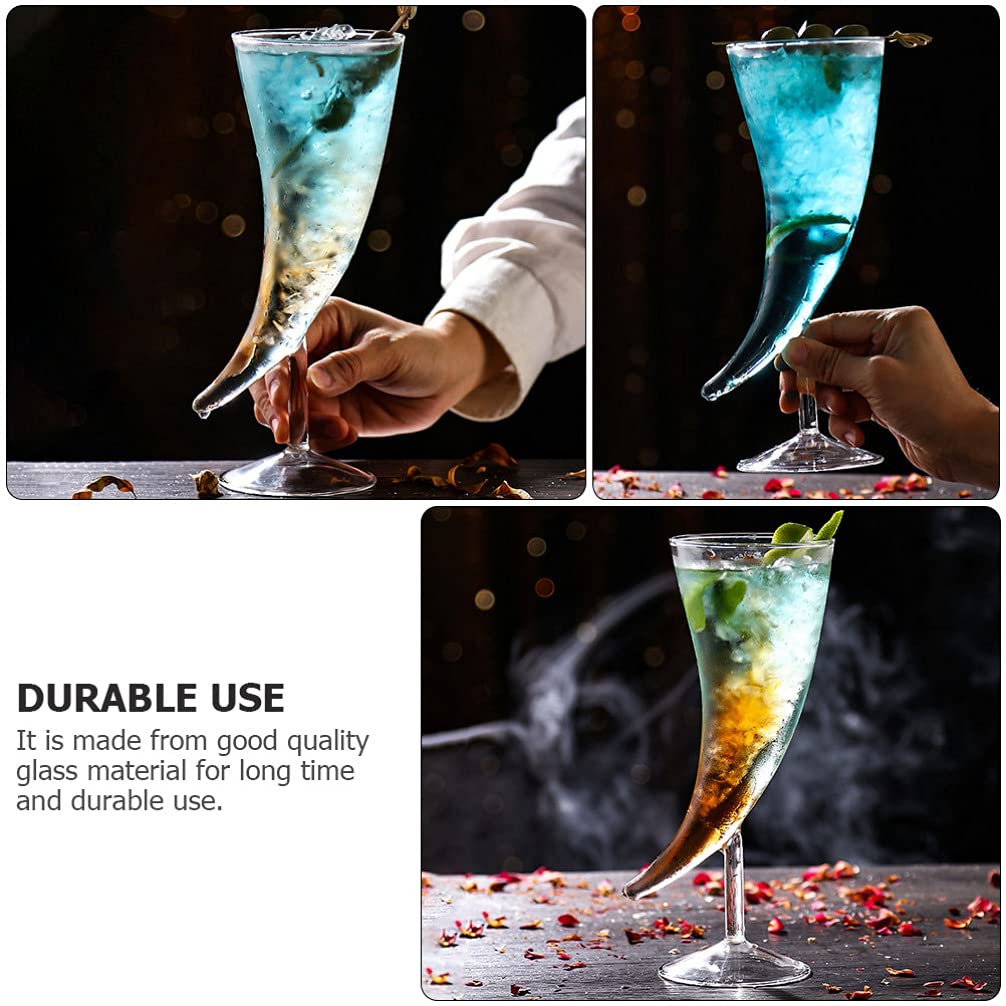 DOITOOL Moon-Shaped Cocktail Glasses - Set of 4 Creative Drinking Cups for Juice, Cocktails & Wine - Elegant Barware for Home Parties, Wedding Receptions & Romantic Date Nights