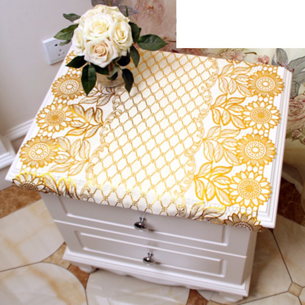 European Style PVC Plastic Tablecloth - 50x60cm (20x24in) Waterproof Washable Table Cover for Dining, Coffee, TV Cabinet, Bedside & Dust Protection - Home Decor & Party Use