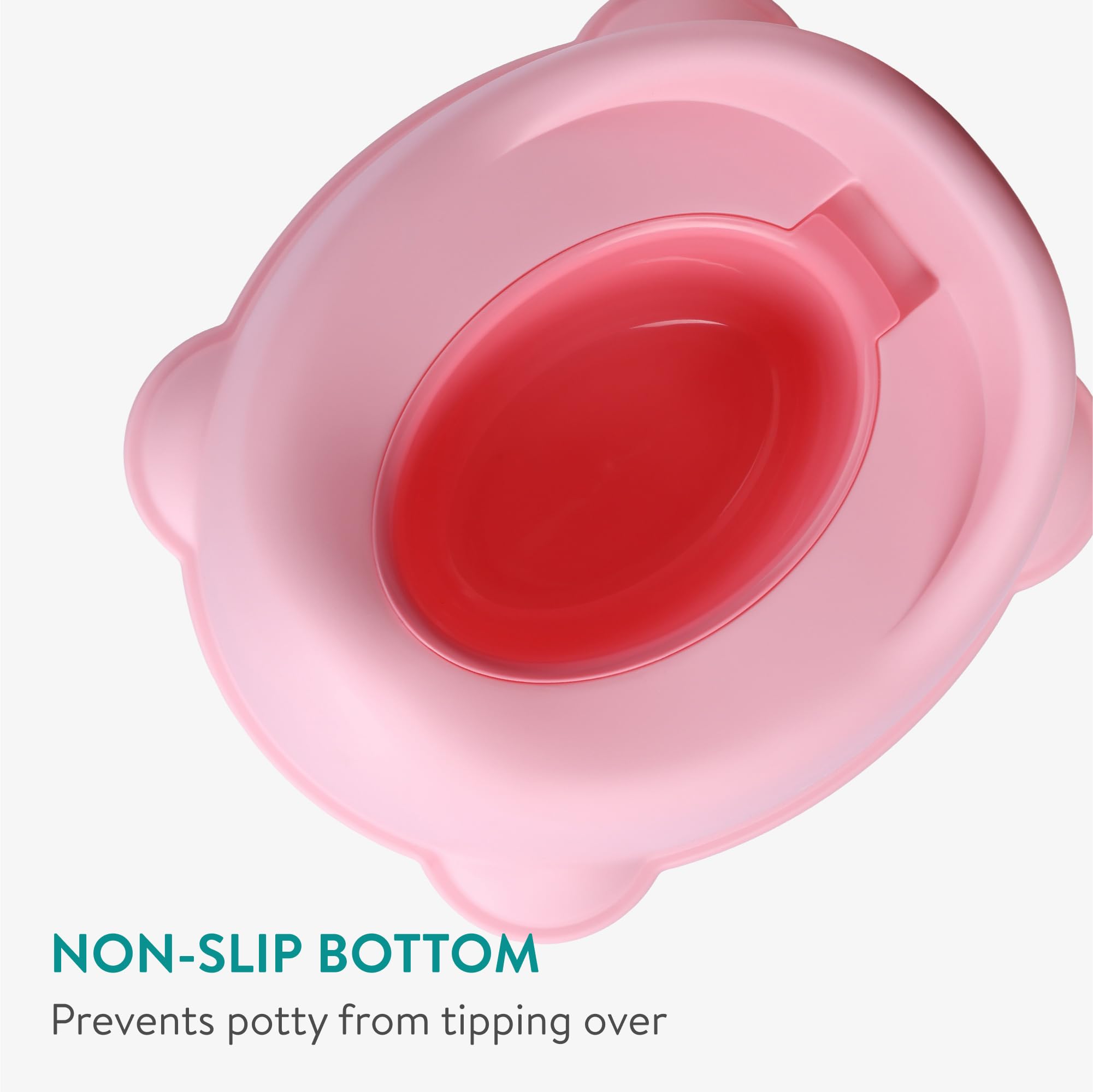 Navaris Potty Training Toilet with Lid - Fun & Efficient Toddler Potty Trainer for Girls & Boys - Easy Clean Baby Toilet Seat - Pink | Perfect for Home, Daycare & Travel Use