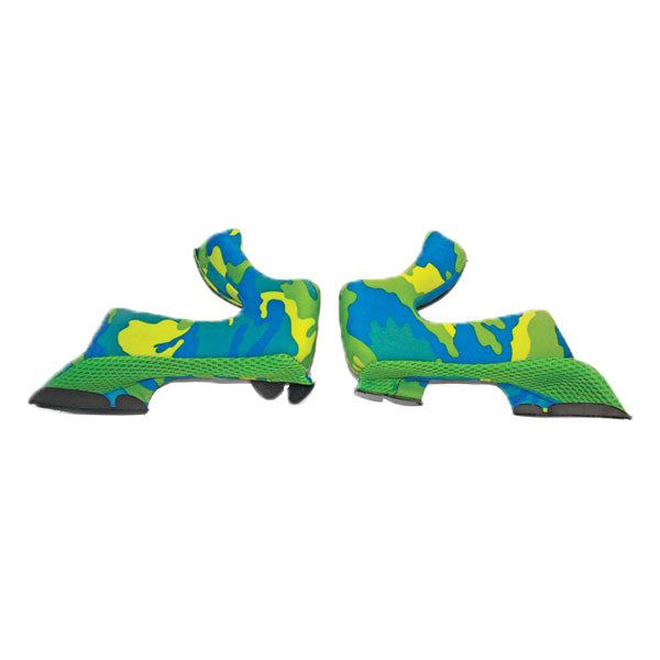 Airoh Twist Helmet Cheek Pads - Yellow & Blue Replacement Cushions for Comfort & Safety | Perfect for Motorcycle Riding & Racing