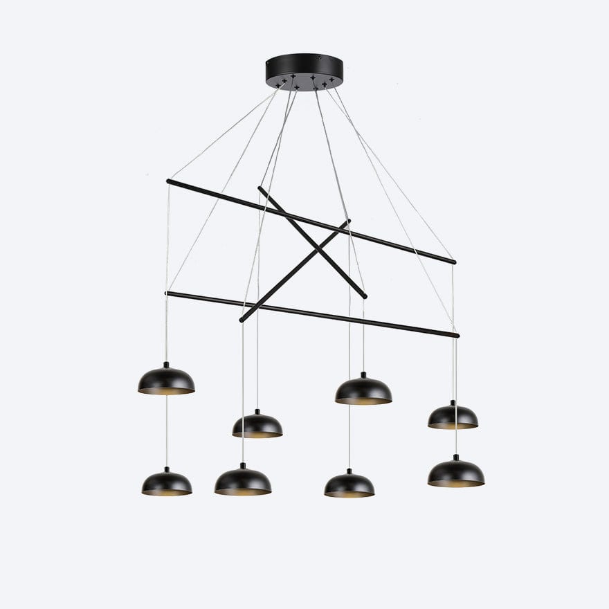 ZORO Multi 8 LED Pendant Light with Yosh Shade - Dimmable Modern Lighting for Kitchen Island, Dining Room & Bedroom Decor