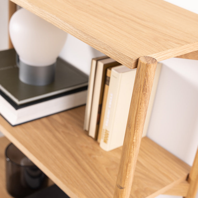 Braidwood 86cm Natural Oak Wooden Shelving Unit - Stylish Storage for Living Room, Bedroom, or Home Office