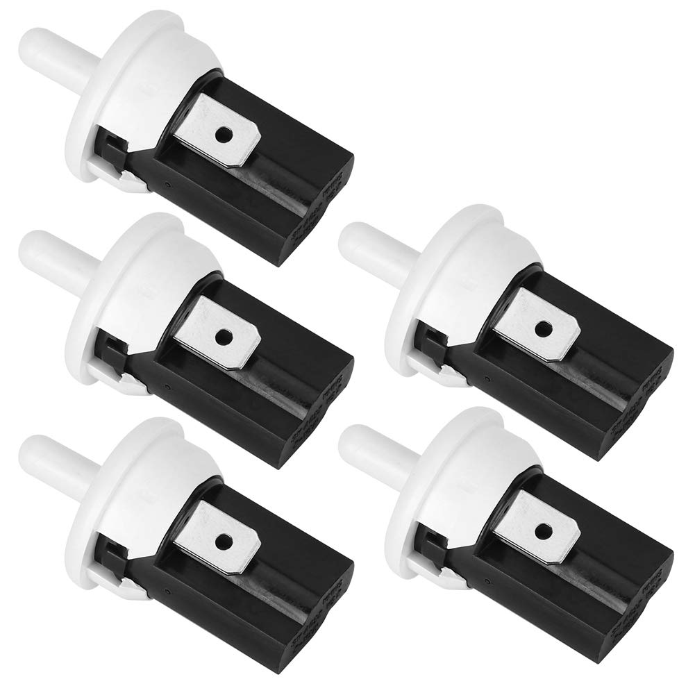5Pcs Refrigerator Door Light Switch 2 Pin 2.5A 250V AC NC Momentary Open Normal Closed - Replacement for Fridge, Freezer, Cabinet Lighting Control - Perfect for Home Kitchen Appliances and Storage Organization