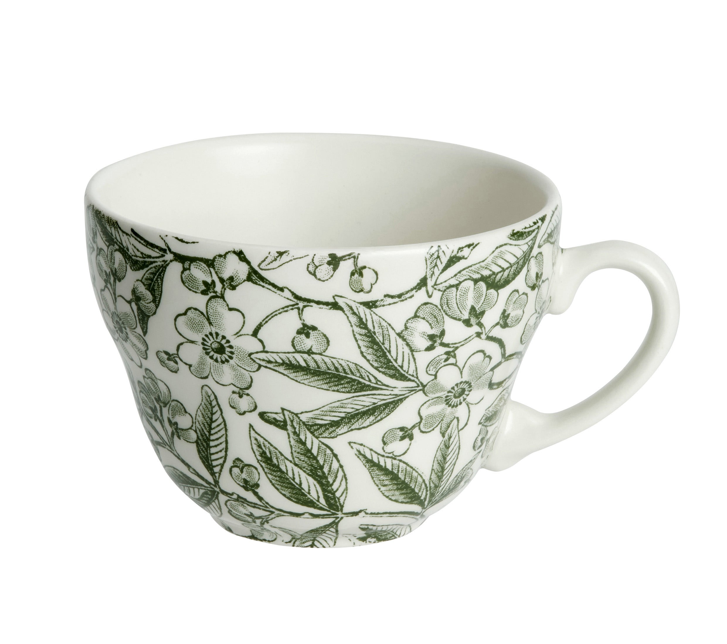 Burleigh Green Prunus Dinnerware Set - Elegant Floral Ceramic Plates & Bowls for Fine Dining - Perfect for Dinner Parties, Holiday Meals & Home Decor