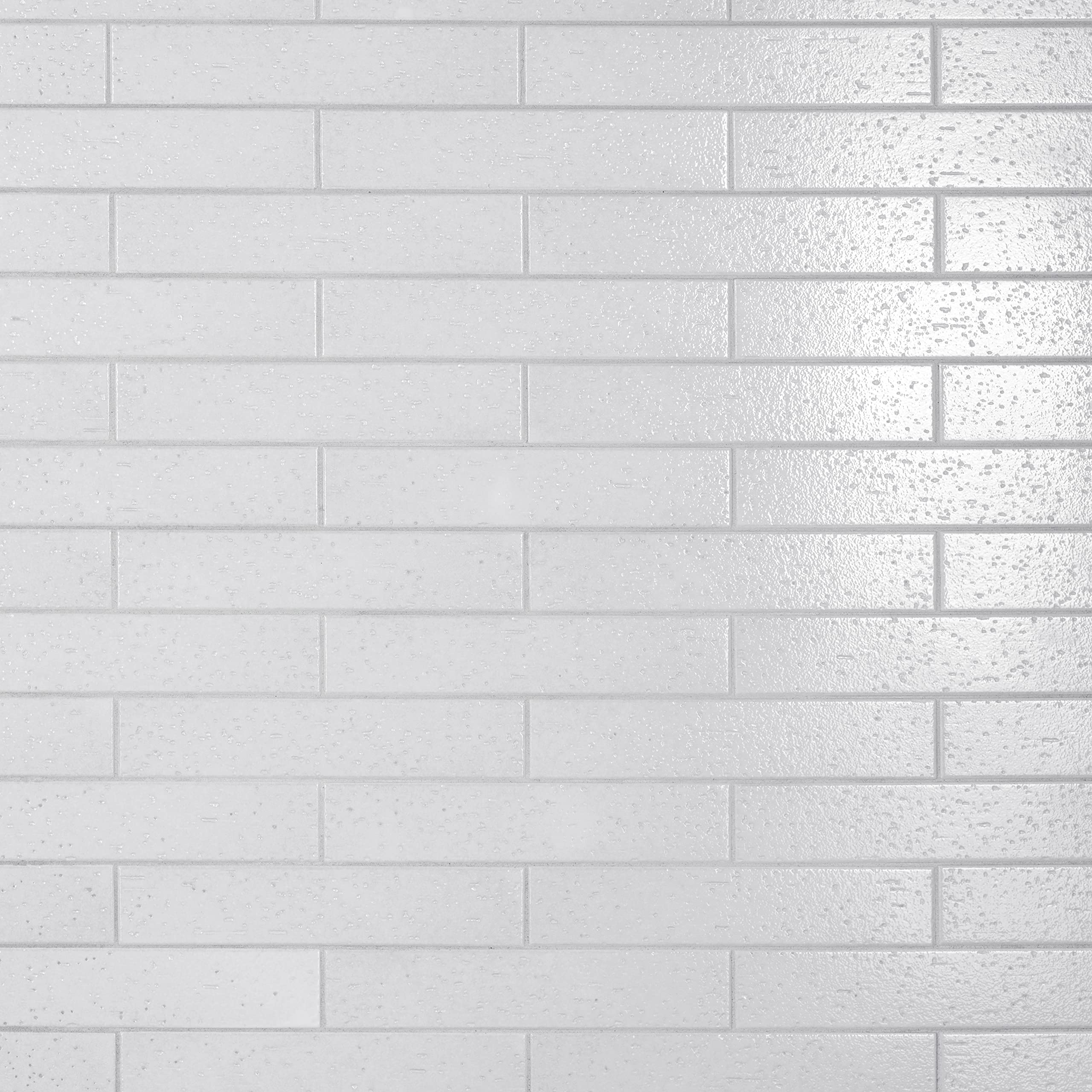 SomerTile FNA10MBIA Muretto Bianco Glossy 2x10 Inch Porcelain Tile - Matte White Wall & Floor Tile for Bathroom, Kitchen Backsplash, and Shower Renovation