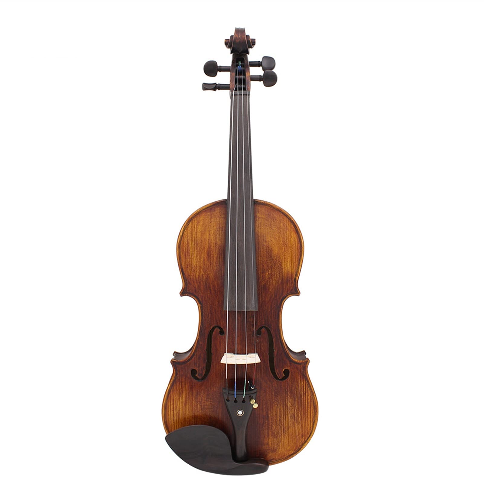 **4/4 Full Size Handcrafted Solid Wood Acoustic Violin Fiddle – Professional Violin Kit with Carrying Case, Tuner, Shoulder Rest, Strings & Cleaning Cloth – Perfect for Beginners, Students & Performers**