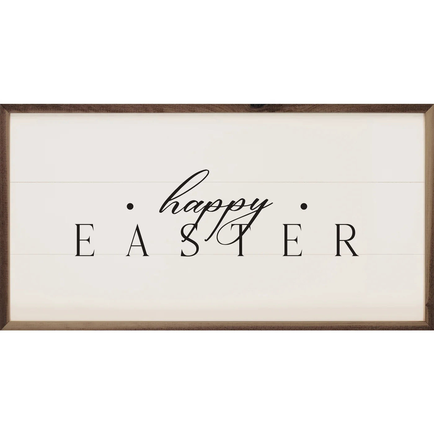 Happy Easter White Wood Framed Print - Easter Home Decor, Spring Wall Art for Living Room, Bedroom & Office - Perfect Gift for Easter Celebrations