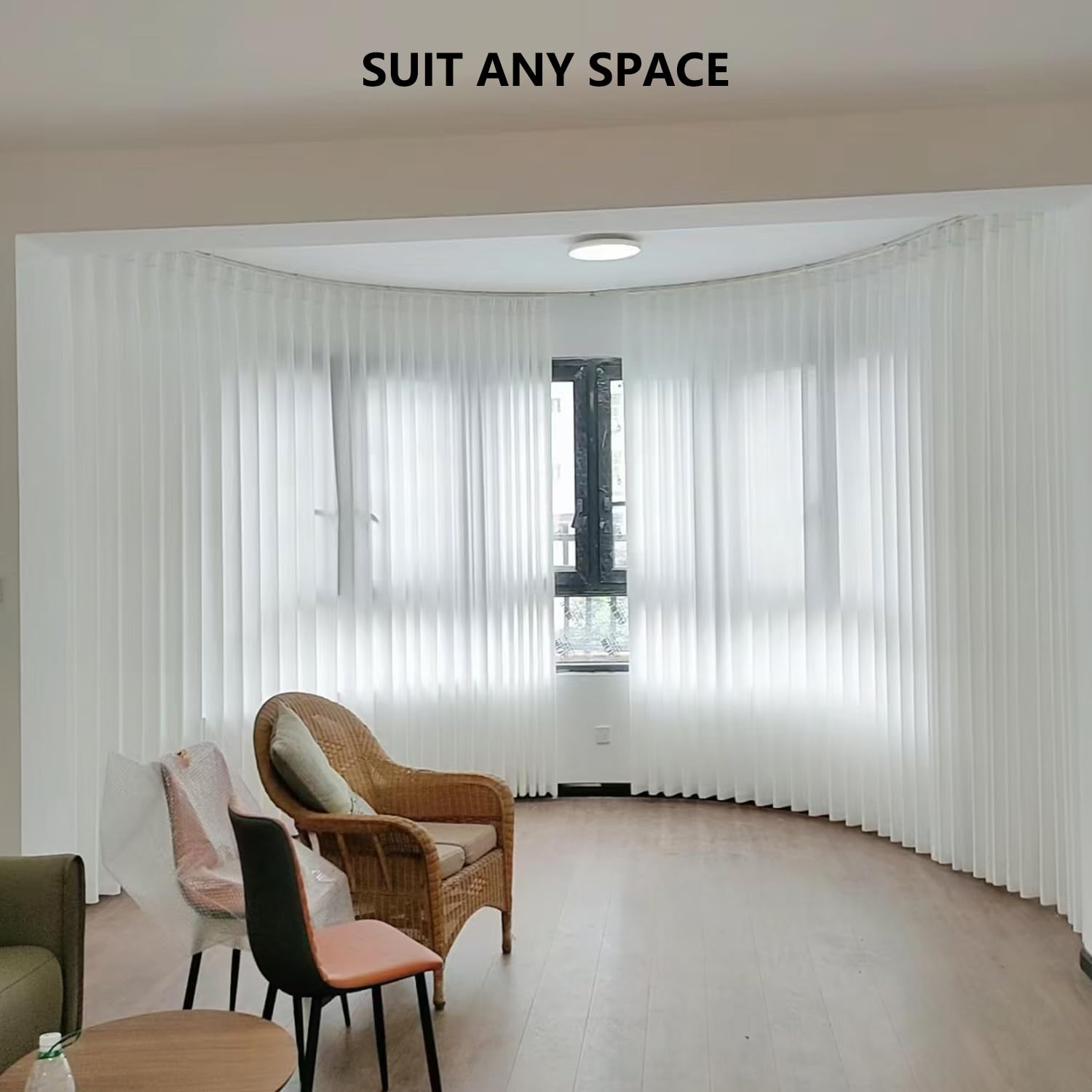 3M (9.8FT) Flexible Bendable Ceiling Curtain Track System - Room Divider Rail for Living Room, Shower, RV & Hospital | Easy Installation for Home, Office & Commercial Spaces