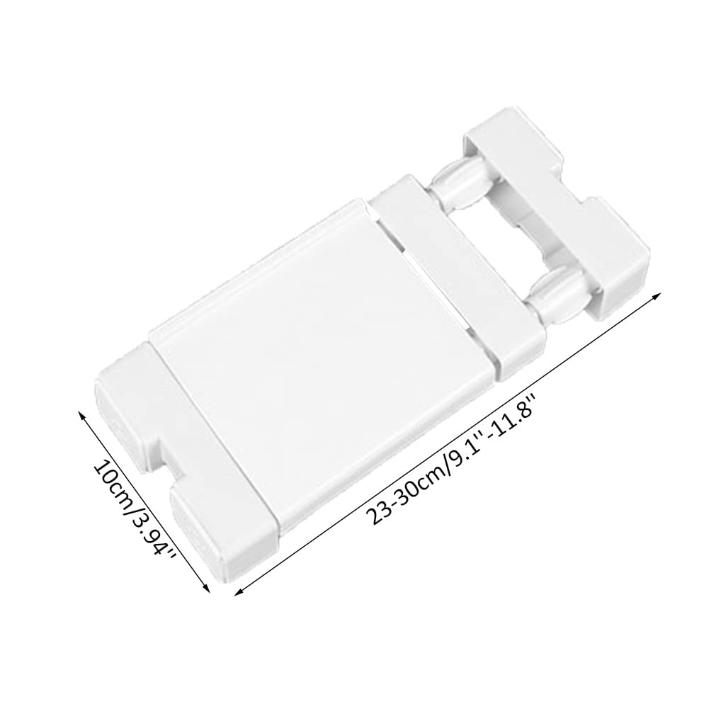 Adjustable Extendable Tension Shelf - Slim Closet Organizer, Cabinet Divider Rod & Storage Rack for Small Spaces - Perfect for Bathroom, Kitchen, Cupboard & Windowsill Organization - White