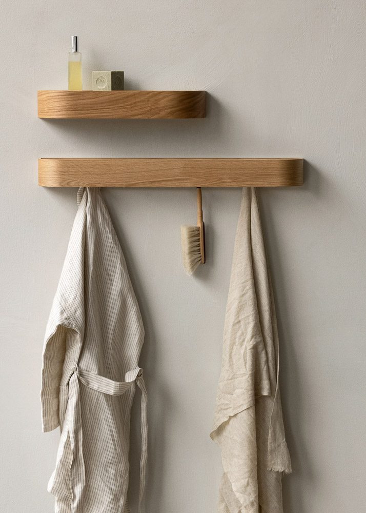 AUDO CPH Epoch Floating Wall Shelf - Natural Oak Wood - 2 Size Options - Perfect for Living Room, Bedroom & Office Storage Decor
