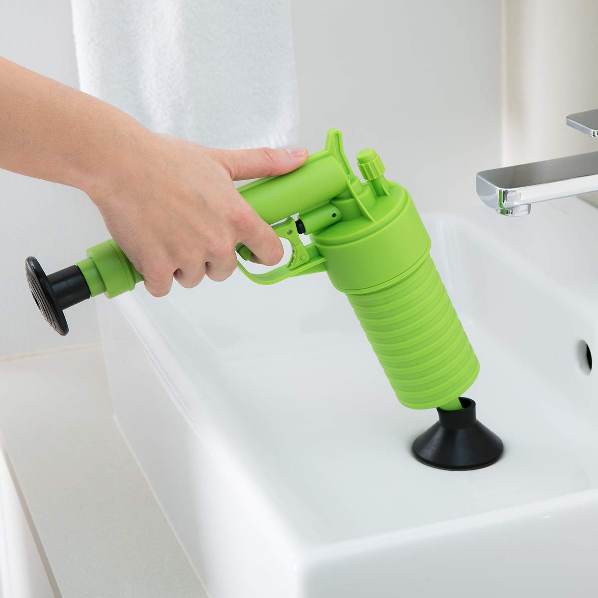 Drain Jet - High-Pressure Drain Cleaner for Clogged Sinks, Showers & Bathtubs | Fast Pipe Unclogging Tool for Home & Commercial Use | Perfect for Kitchen, Bathroom & Outdoor Drains
