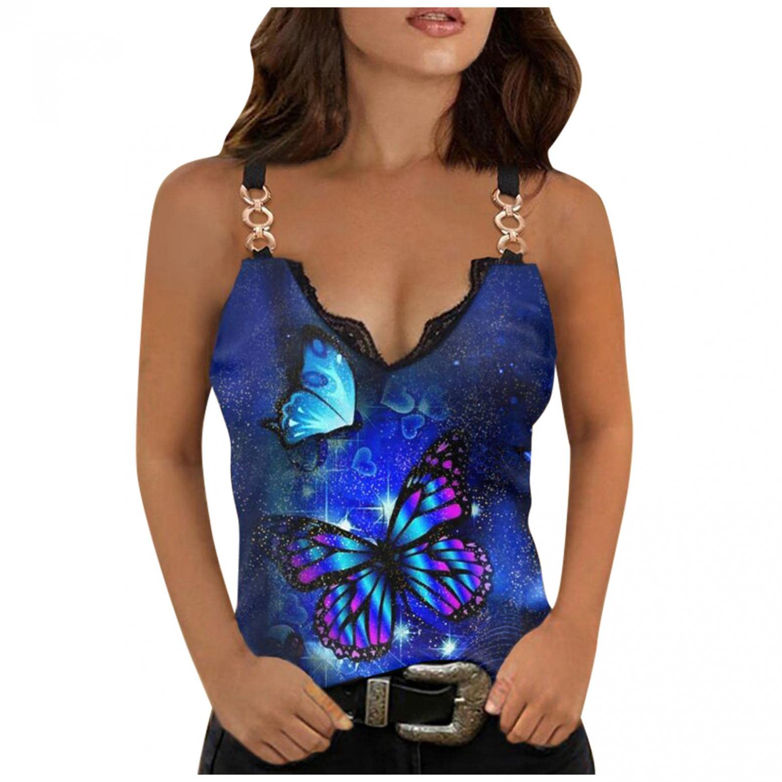 Women's Summer Tops 2022 - Sexy Rose Graphic Sleeveless Cami Vest Shirts for Workout, Casual Wear & Beach Outfits | Perfect for Gym, Vacation & Street Style