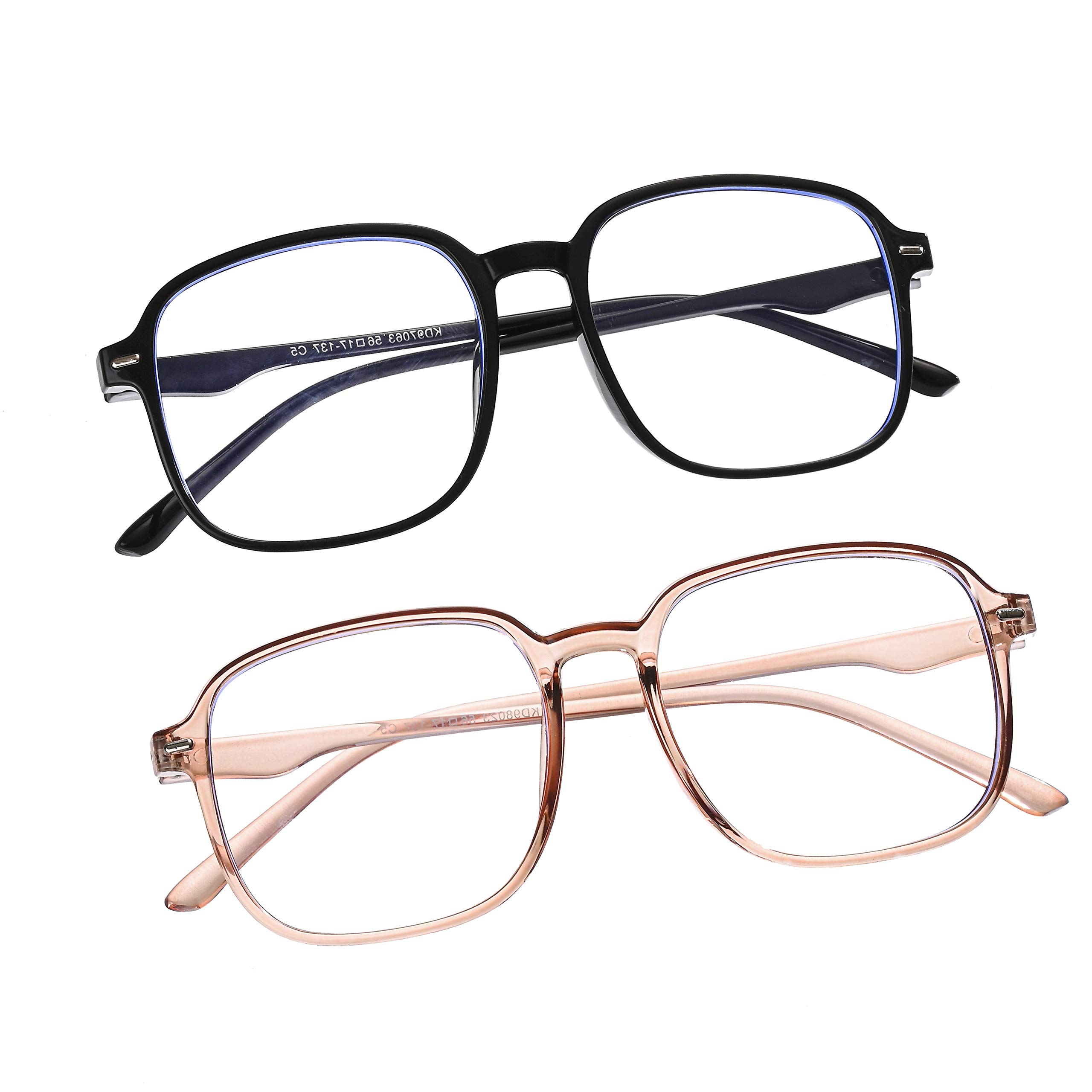 GKaitlyn Blue Light Blocking Glasses - Anti Eyestrain Square Frame Computer Glasses for Women & Men - Perfect for Gaming, Office Work & Screen Time