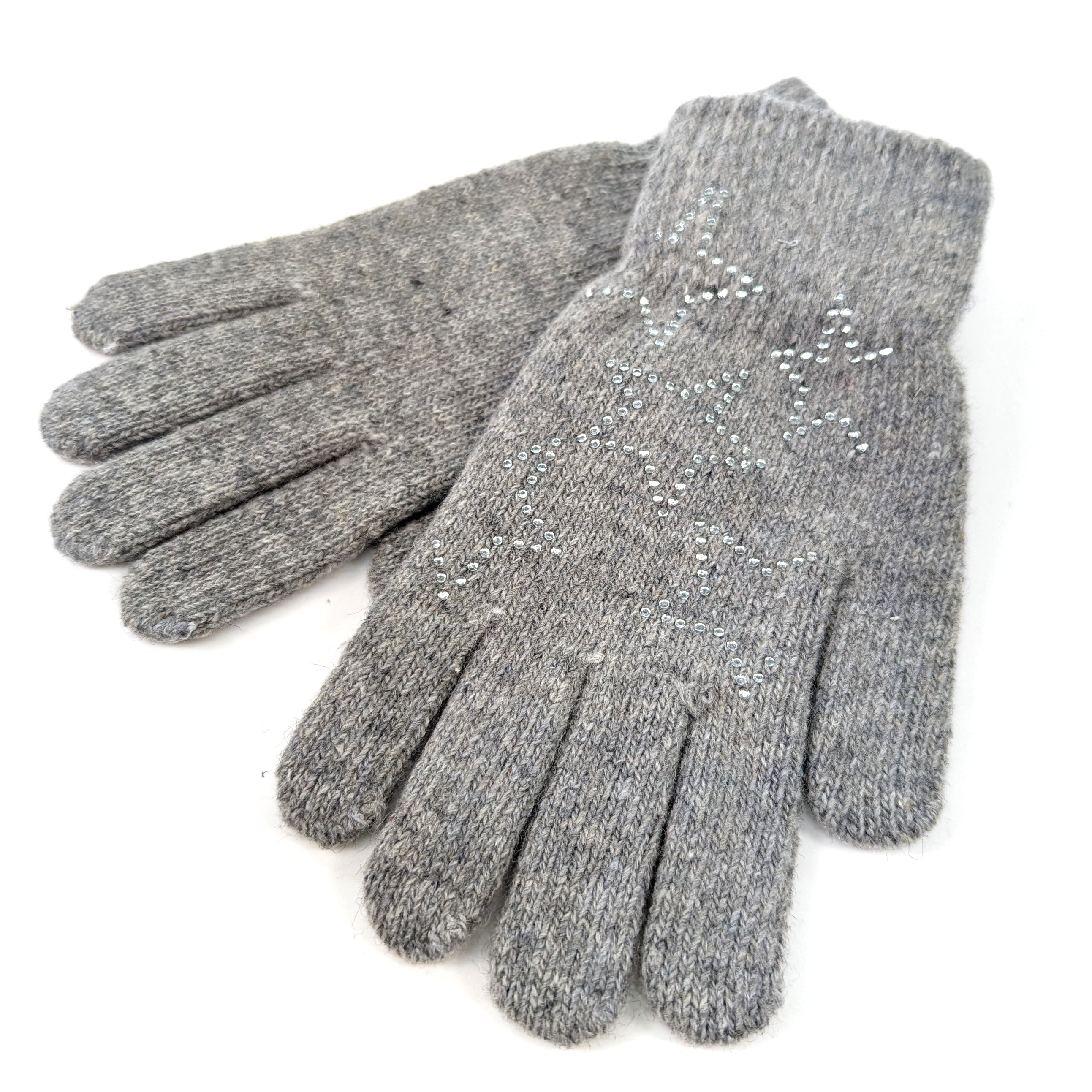 Twinkle Twinkle Gloves - Soft & Warm Winter Gloves for Women & Men, Grey - Perfect for Snowboarding, Skiing & Cold Weather Activities