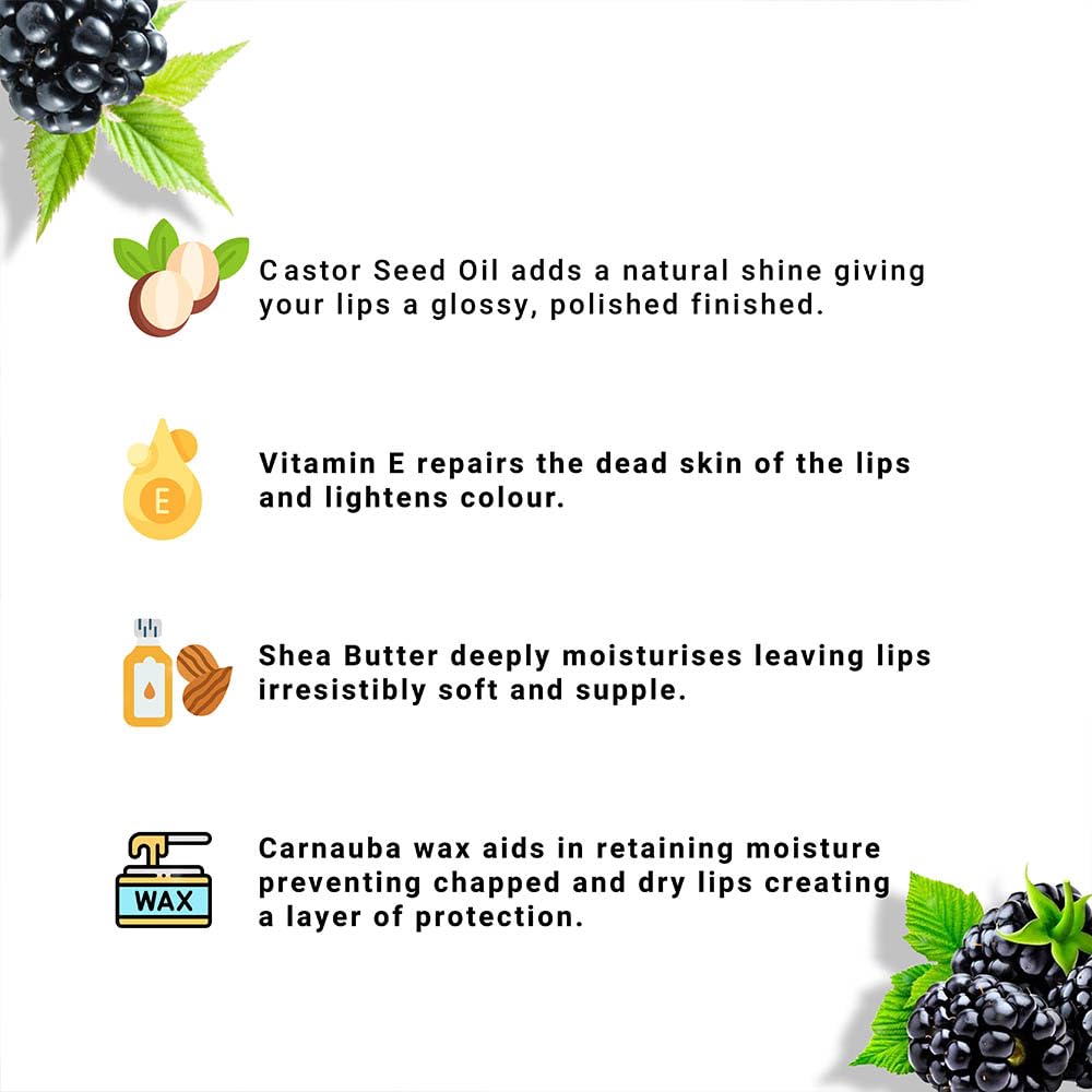 Cuffs N Lashes Lush Lips Intensive Recovery Mask - Very Berry | Overnight Lip Repair Mask for Dry, Chapped Lips | Paraben-Free, Enriched with Vitamin E, Shea Butter & Castor Seed Oil | Perfect for Winter Care & Nighttime Hydration