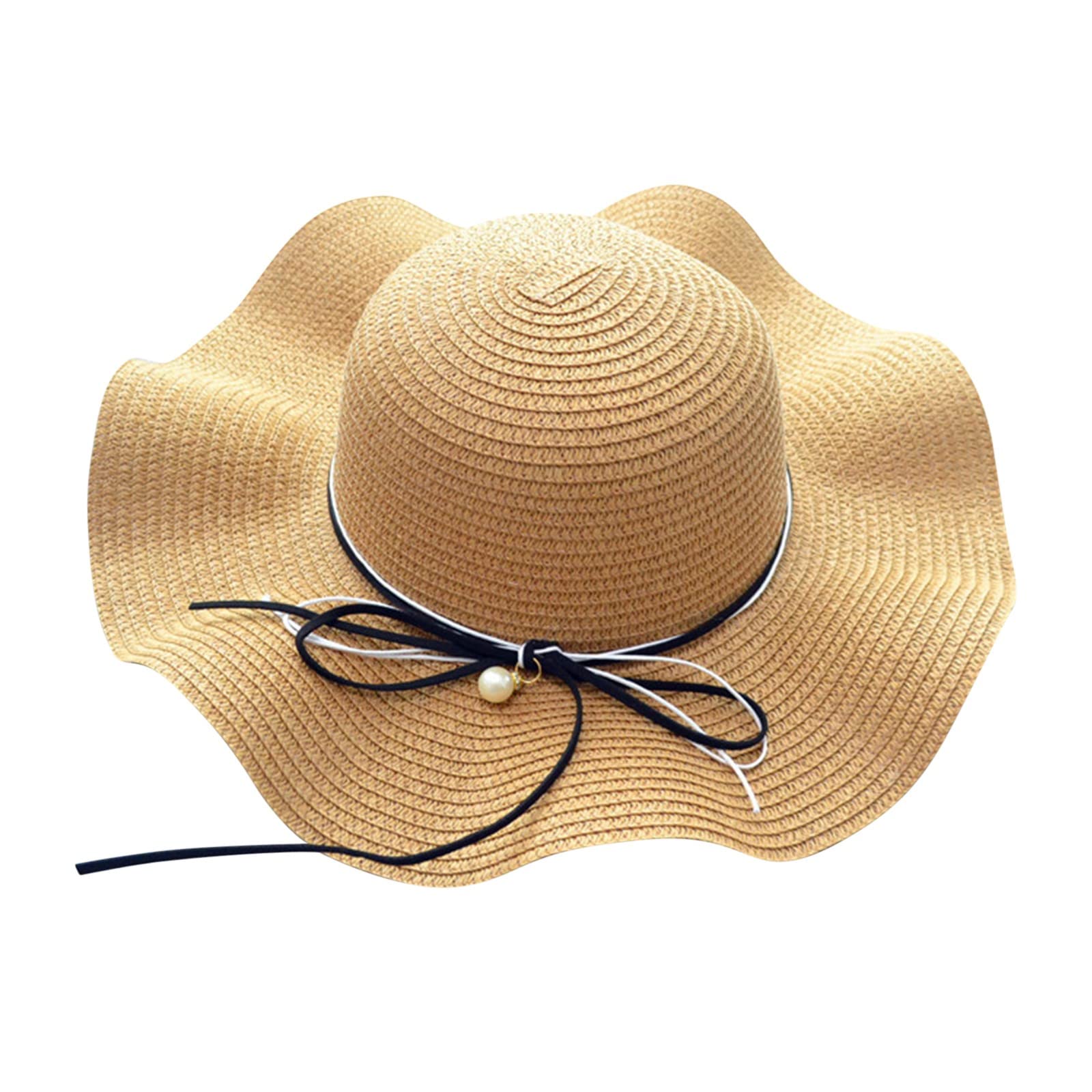 Women's Cooling Summer Wide Brim Straw Hat - Foldable Floppy Sun Hat for Beach, Travel & Outdoor Activities