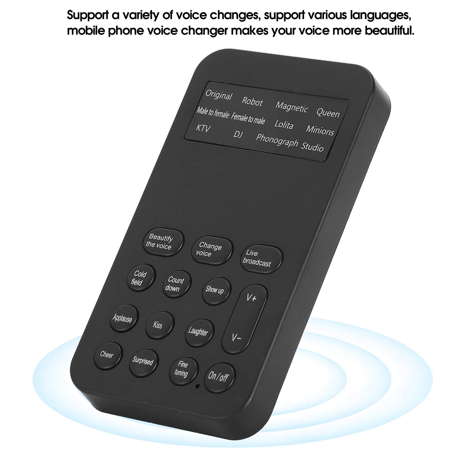 Universal Mini Sound Changer - Male to Female Voice Modifier for Live Streaming & Gaming | Handheld Microphone Voice Changer with USB Connectivity for PC, Phone & Computer | Perfect for Podcasts, Karaoke & Online Meetings