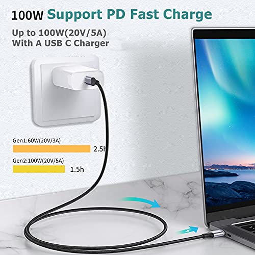 CAKOBLE USB-C to USB-C Cable 3.1 Gen2 10Gbps Fast Charging 100W PD, 4K Video Output, 3.3ft/1M Thunderbolt 3 Compatible for MacBook Pro, iPad Pro, Galaxy S21 - Perfect for Home Office, Travel & Gaming Accessories