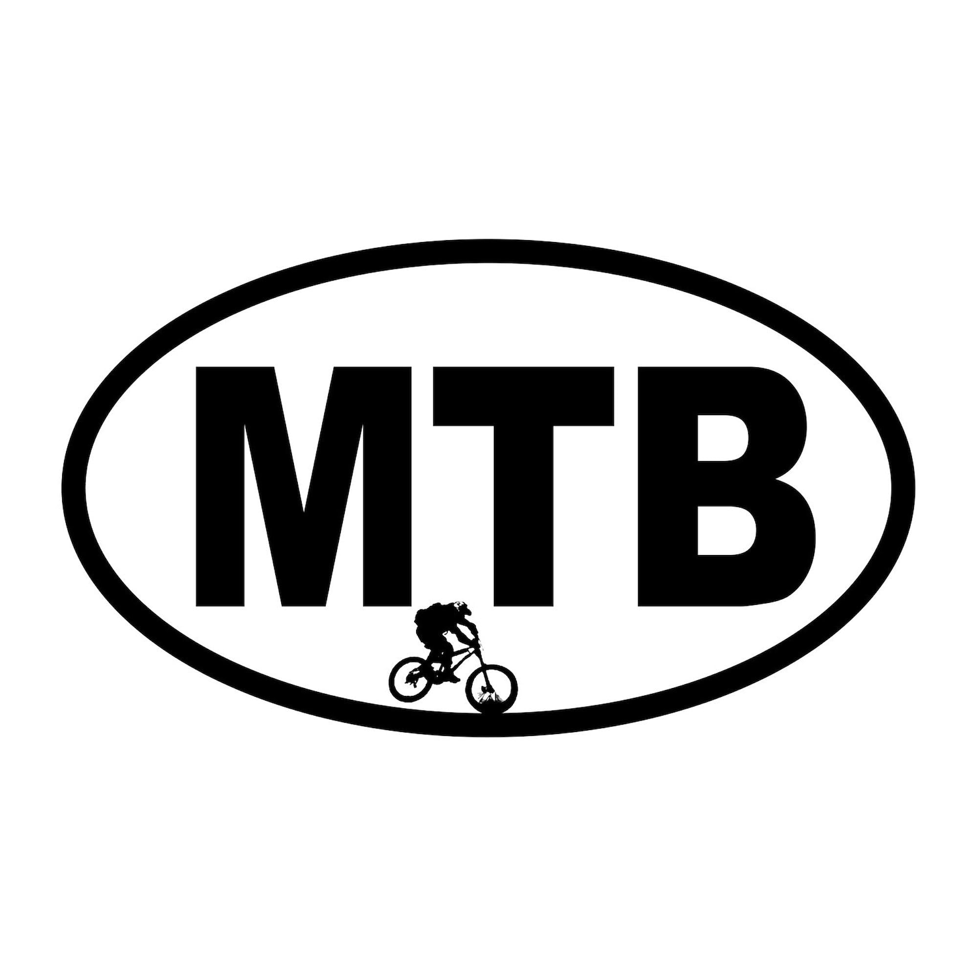 Mountain Biking Oval Sticker - Durable Bumper Decal for Cars, Bikes & Laptops - Perfect for Outdoor Enthusiasts & Cycling Fans
