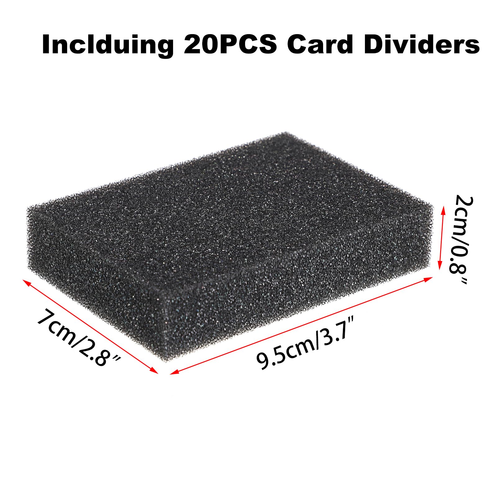 OwnMy 20PCS Shock-Absorbing Sponge Trading Card Dividers - Perfect for Organizing & Protecting Trading Cards in Storage Boxes | Fill Extra Space | Ideal for MTG, Pokemon & Sports Card Collectors - Game Card Organizer for Home & Tournament Use