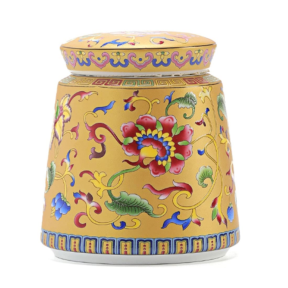 Vintage Ceramic Tea Coffee Sugar Canisters with Airtight Lids - 500mL Food Storage Jars for Spices, Nuts, Beans & Pantry Organization - Perfect Kitchen Accessories & Gift (Blue) - Ideal for Coffee Shops, Home Kitchens & Pantry Storage