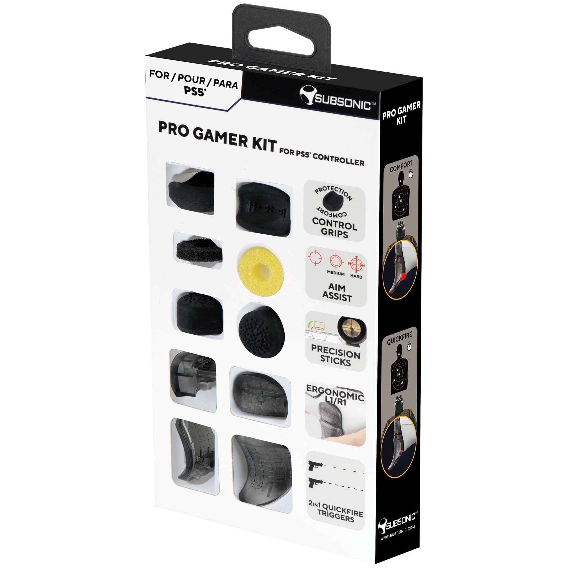 PS5 Controller Accessories Kit - Subsonic Gaming Gear for Enhanced Playstation 5 Experience | Perfect for Competitive Gaming, Streaming & Long Sessions