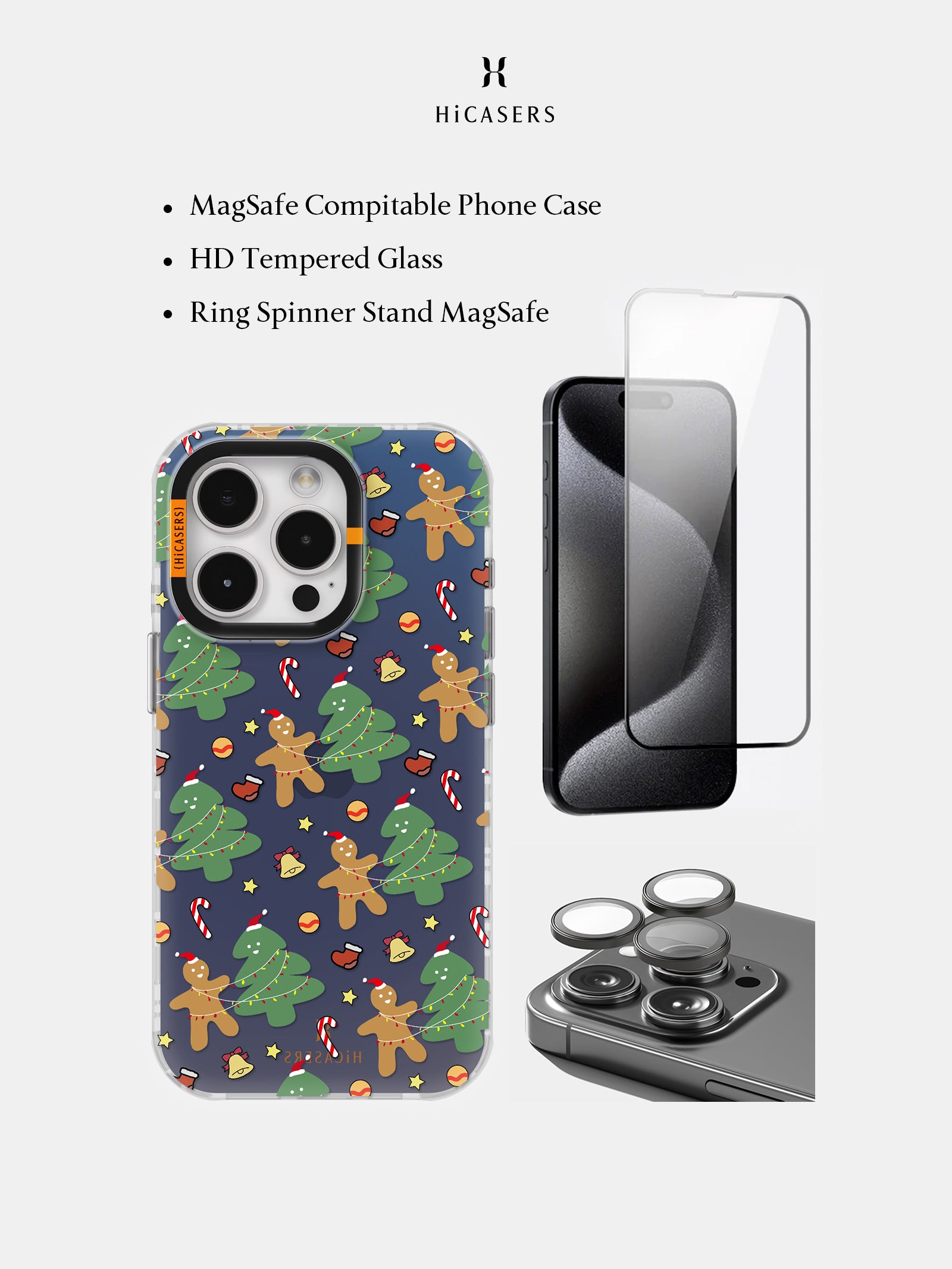 You & Me Bundle Set - MagSafe Compatible Phone Case & Accessories in Navy Blue | Perfect for iPhone Protection & Daily Use