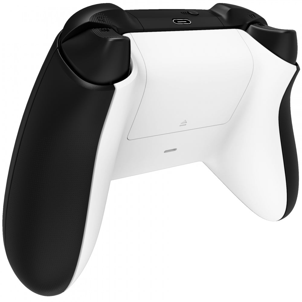 Premium White Replacement Back Shell with Battery Cover for Xbox Series S/X Controller - Compatible with Xbox Series X & S - Not Including Controller & Side Rails - Perfect for Gaming, Customization & Repair