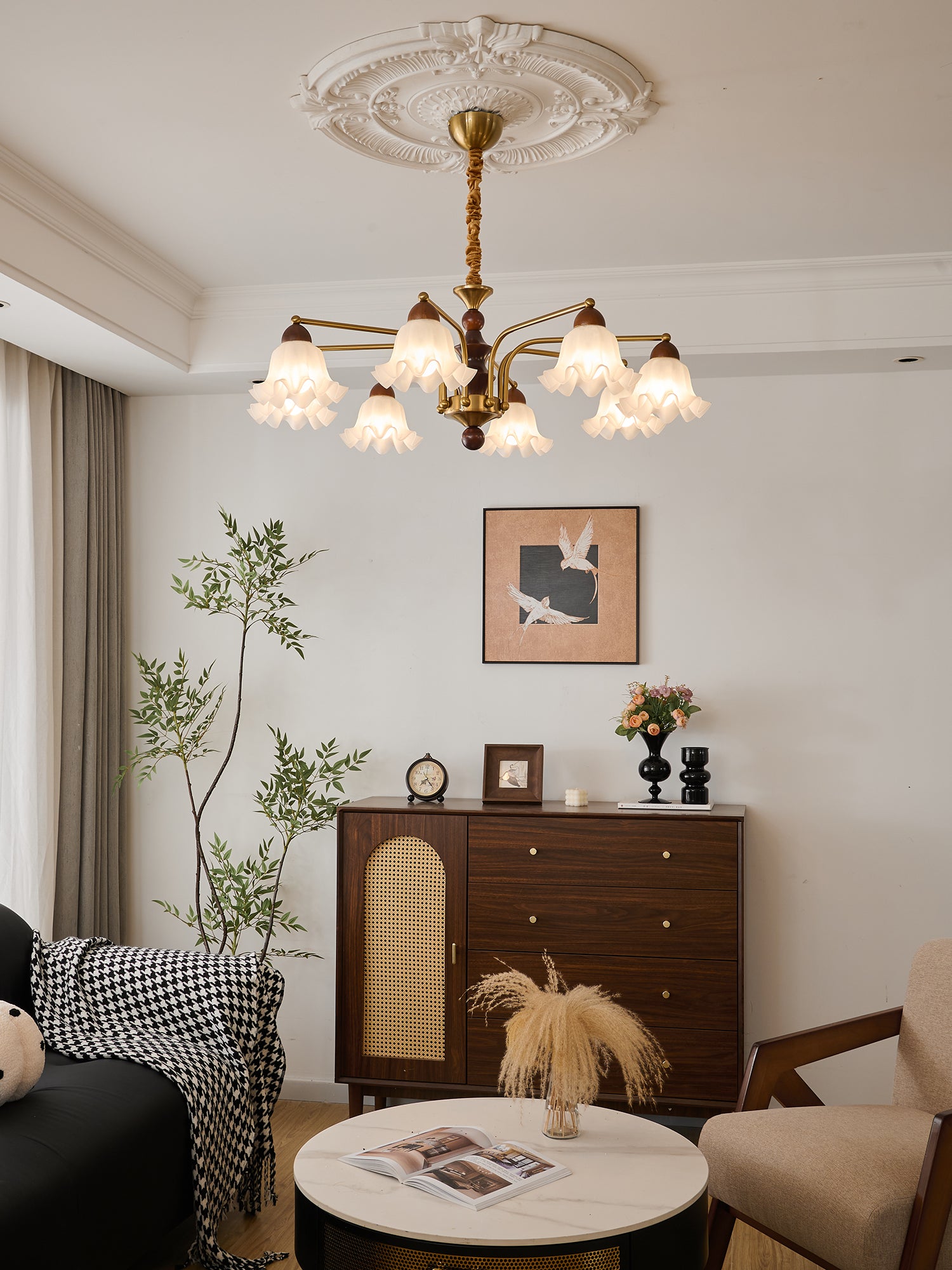 Dioris Crystal Chandelier - Elegant Ceiling Light Fixture for Dining Room, Living Room & Bedroom | Modern Luxury Lighting for Home Decor
