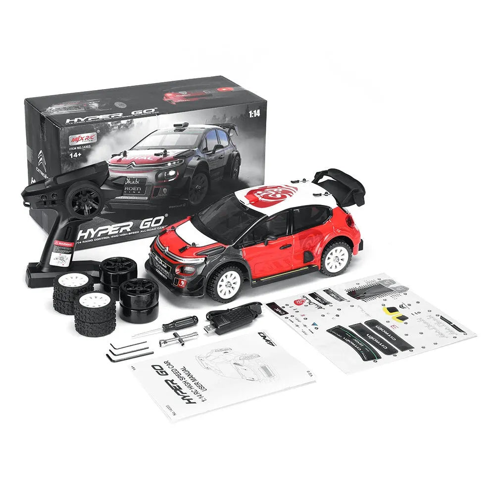 MJX Hyper Go 14303 1/14 Scale High Speed RC Car - 2.4GHz 4WD Brushless Remote Control Truck for Off-Road Racing, Stunt Driving & Backyard Fun - Perfect for Kids & Adults Hobbyists