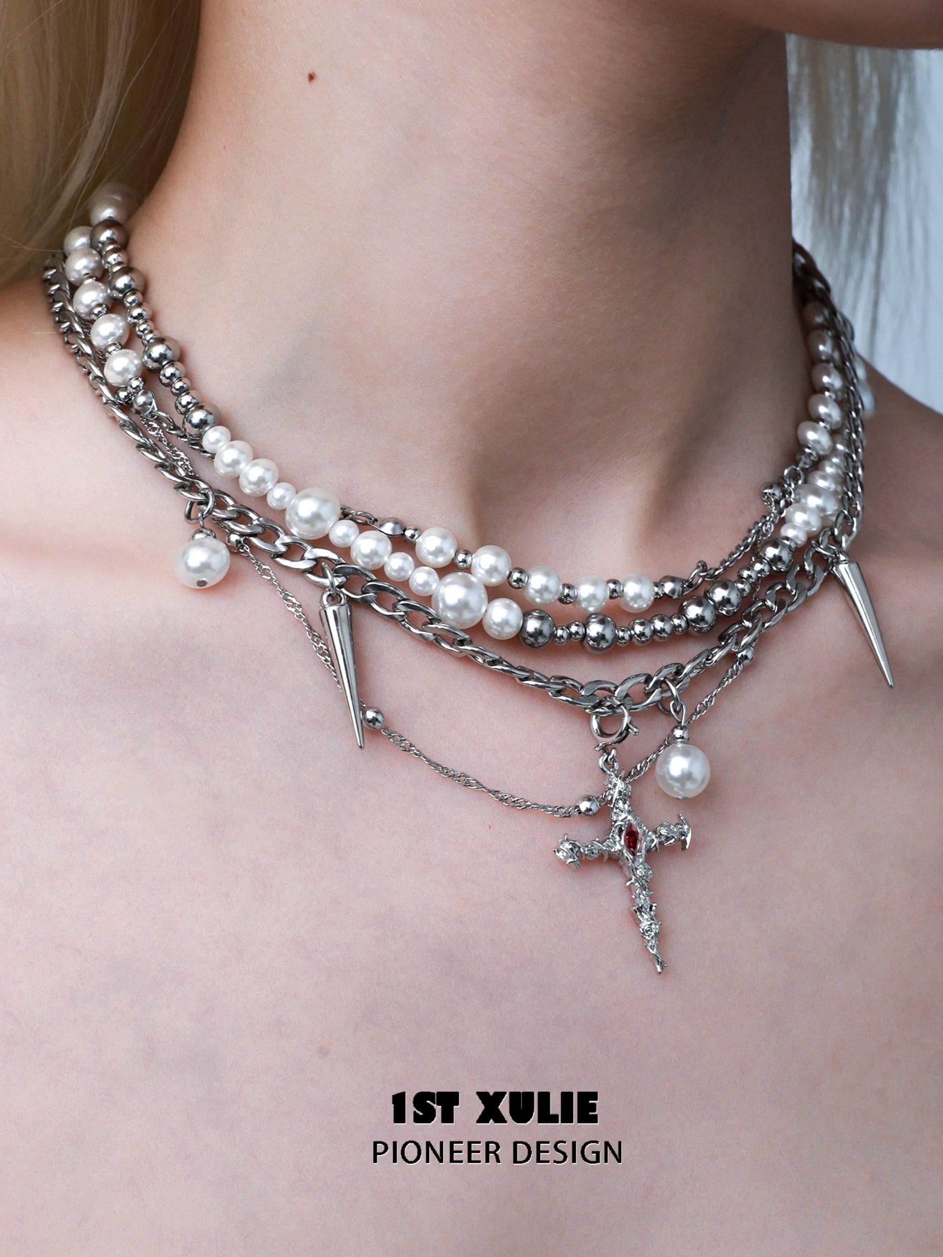 Rose Believer Pearl 18k Platinum Plated Necklace™ - Elegant Jewelry for Women, Perfect Gift for Anniversary, Valentine's Day & Special Occasions