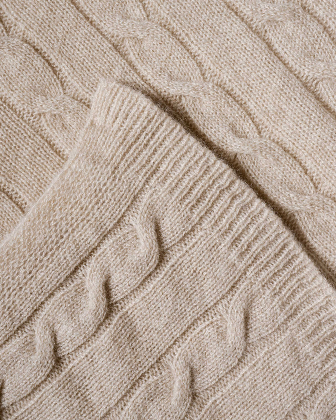 Luxury Women's Pure Cashmere Cable Knit Poncho Shawl - Soft Beige Winter Wrap for Fall & Winter Fashion, Travel & Outdoor Activities