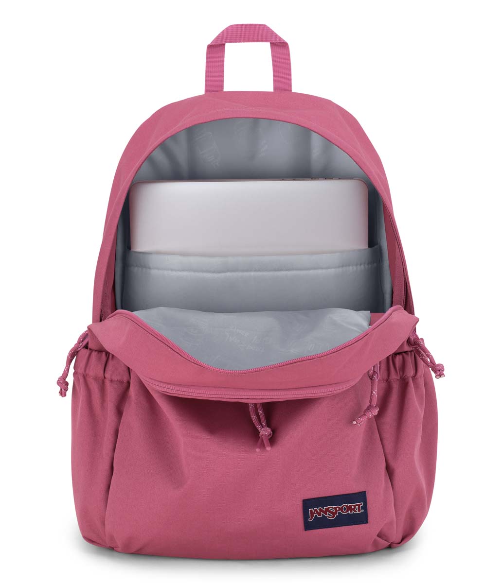 JanSport Lounge Pack Backpack - Mauve Haze Color, Lightweight & Durable for School, College, Travel & Everyday Use