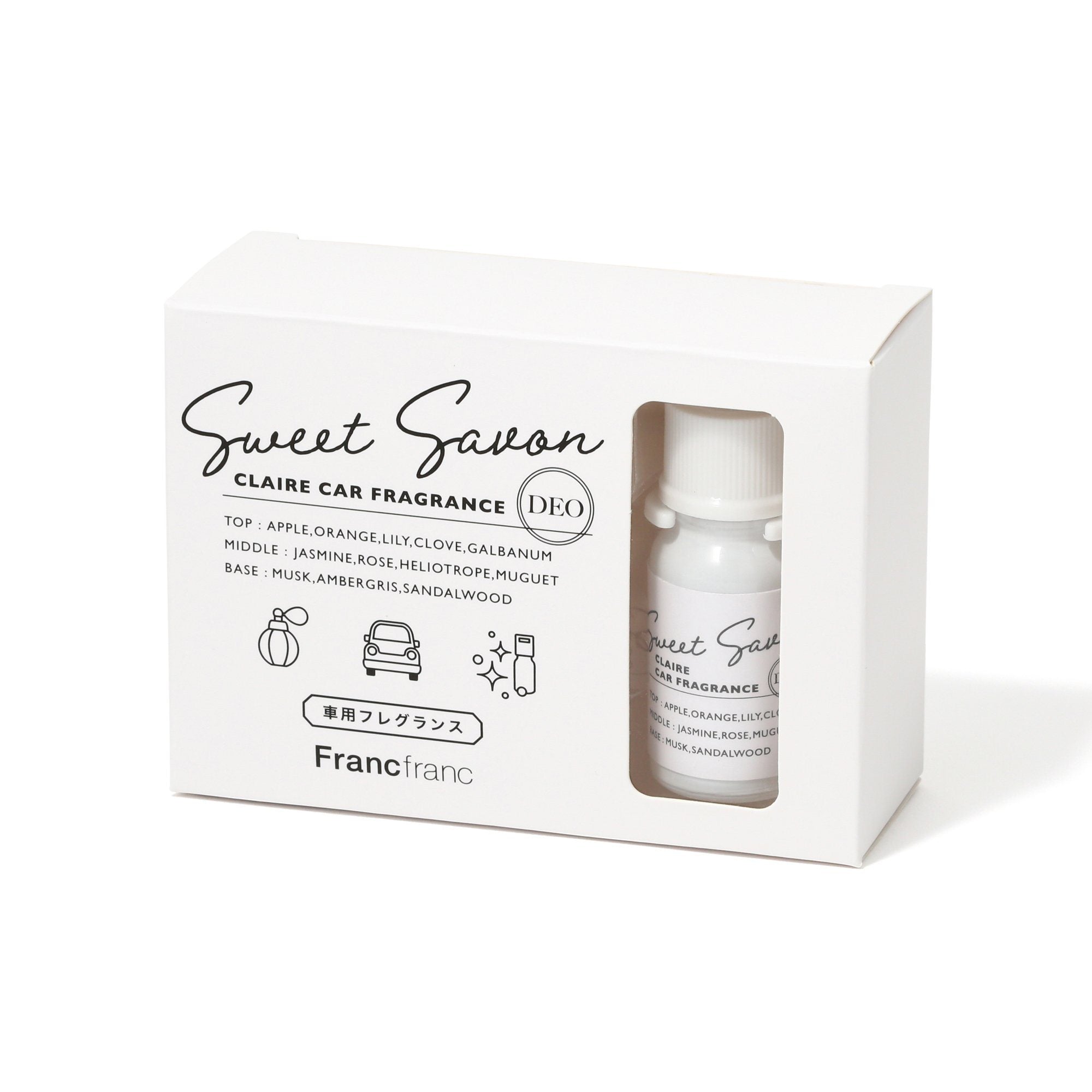 Claire Premium White Car Air Freshener - Long Lasting Fragrance for Fresh & Clean Car Interior - Perfect for Sedans, SUVs & Trucks
