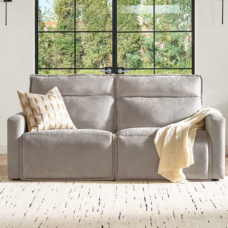 Essentia Power Reclining Corner Sofa - Easy Care Fabric Sectional Couch with USB Charging for Living Room, Home Theater & Family Room Comfort