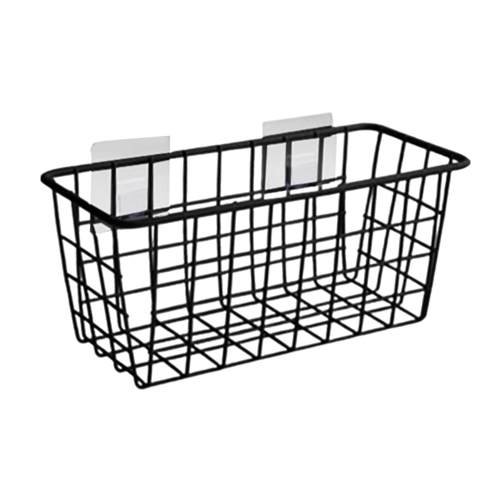 CALANDIS® Metal Hanging Wire Basket - Farmhouse Rustic Decor for Pantry, Kitchen, Cabinets & Bedroom Organization - Black Storage Basket with 2 Bonus Stickers | Perfect for Home, Office & Bathroom Storage Solutions