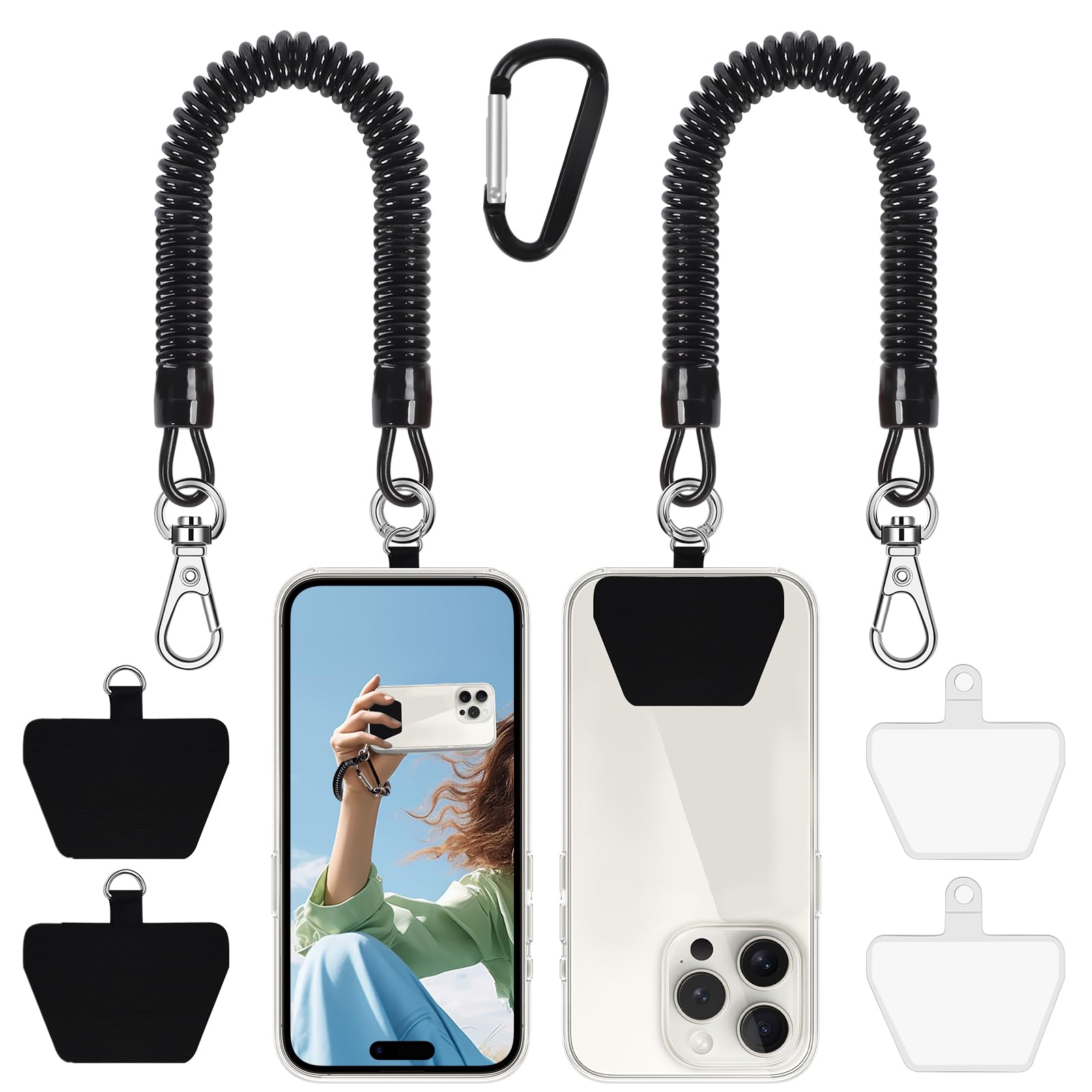 Doormoon Phone Lanyard with 4 Patches - Secure for Hiking & Climbing