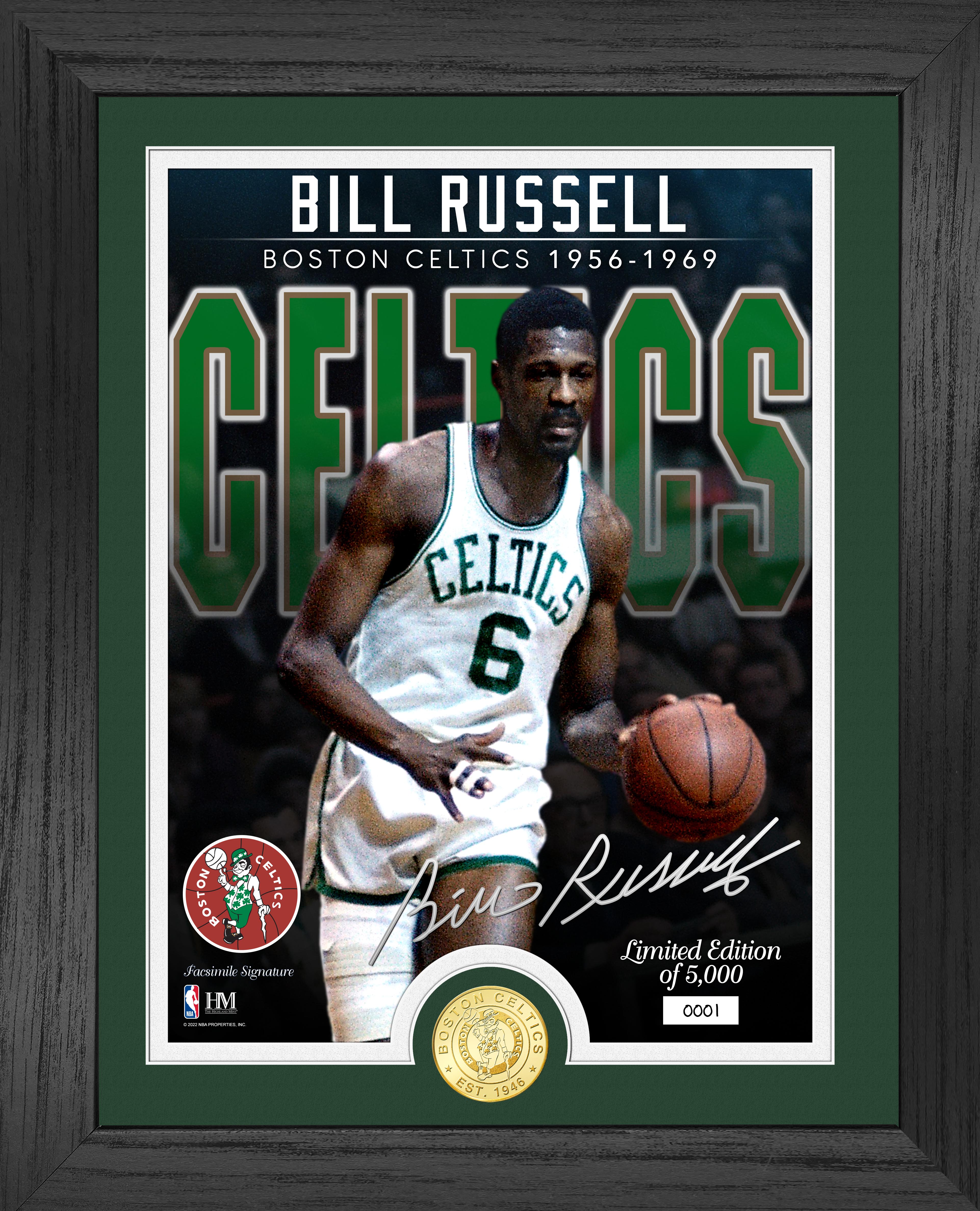 Bill Russell Boston Celtics Commemorative Bronze Coin - Limited Edition Collectible for NBA Fans, Sports Memorabilia Enthusiasts, and Celtics Supporters - Perfect for Display, Gifting, and Sports Collections
