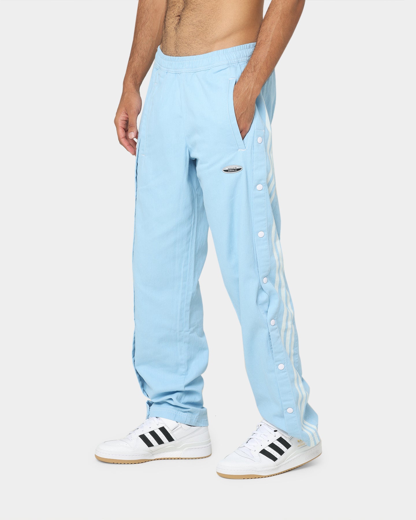 Adidas Denim Pants for Men - Light Blue Washed Slim Fit Jeans | Comfortable Stretch Denim with Classic 3-Stripes | Perfect for Casual Wear, Street Style & Everyday Outfits