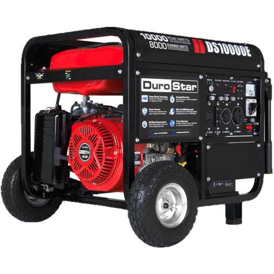DuroStar DS10000E 8000W/10000W Portable Gas Generator with Electric Start - Reliable Power for Home Backup, Camping & Outdoor Activities