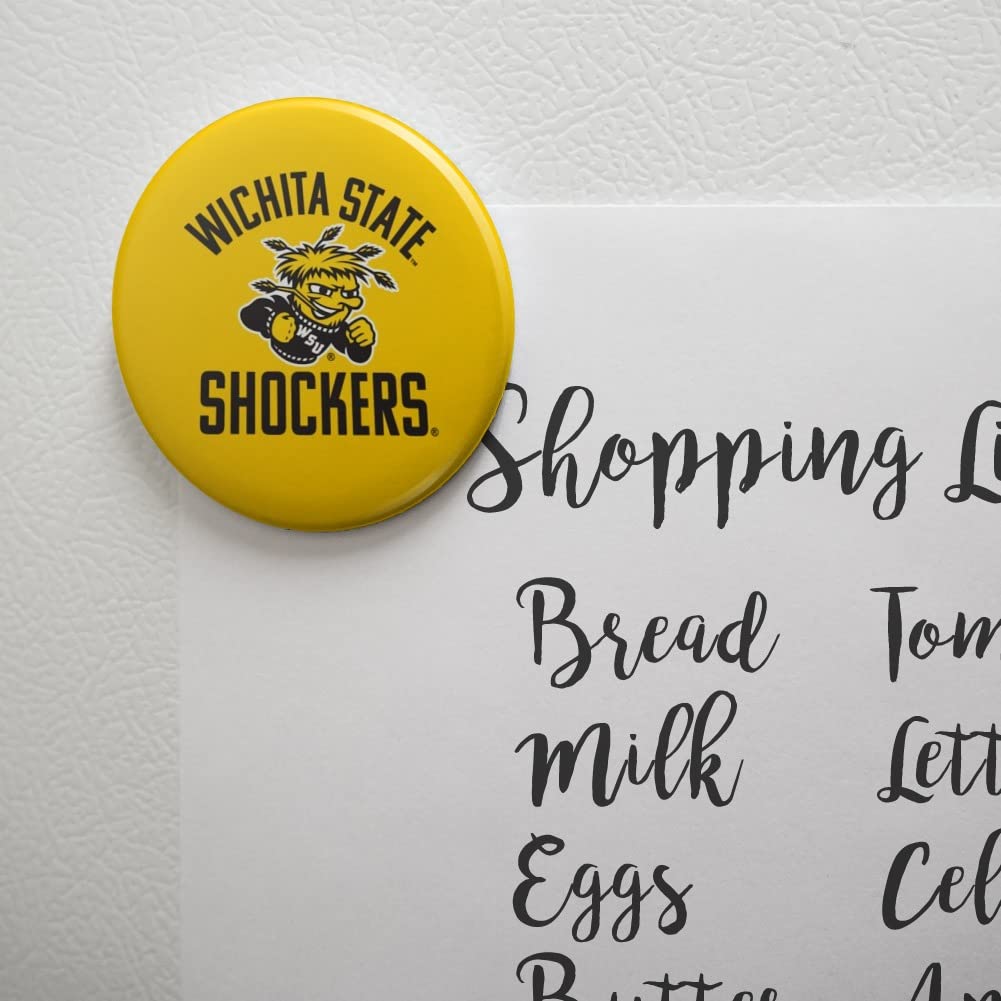 Wichita State Shocker Kitchen Refrigerator Locker Button Magnet - Fun College-Themed Decorative Magnet for Kitchen, Office, Dorm Room & Locker